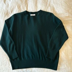 Equipment dark green cashmere sweater.